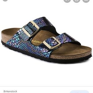 Blue Snakeskin Birkenstocks